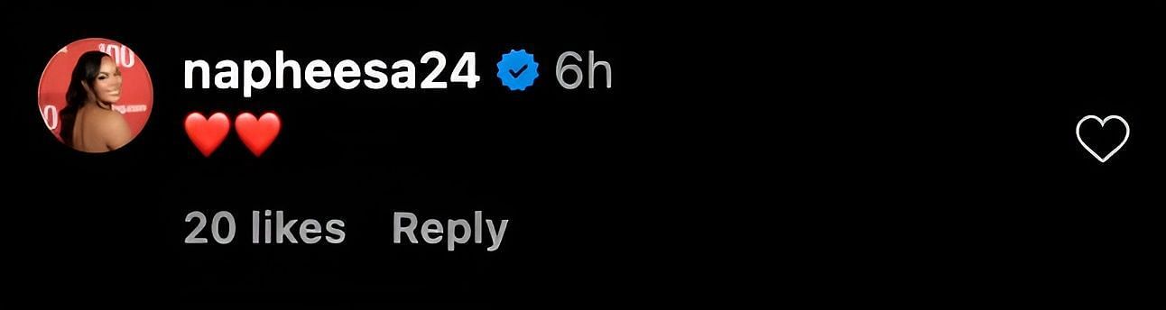 Napheesa Collier's Instagram comment